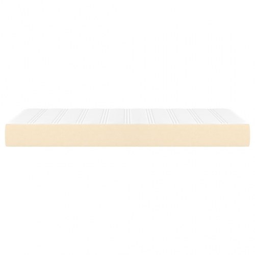 Springmadras med pocketfjedre - medium 80×200×20 cm, cremefarvet stof