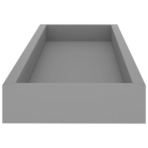 Svævehylder 2 stk. 60x15x4 cm MDF grå