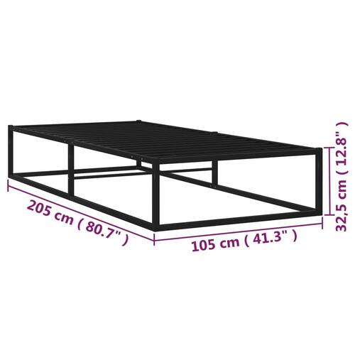Sengestel 100x200 cm metal sort