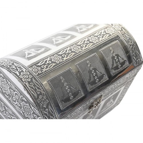 Smykkeskrin - grøn/sølv, træ og aluminium, 25 × 15 × 18 cm