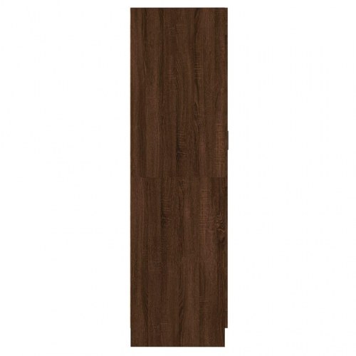 Klædeskab 82,5x51,5x180 cm konstrueret træ brun egetræsfarve