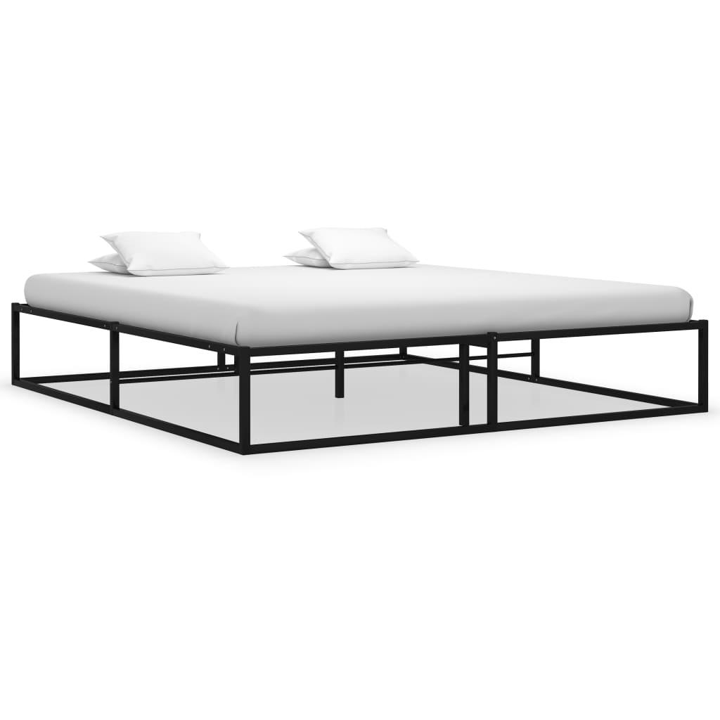 Sengestel 200x200 cm metal sort