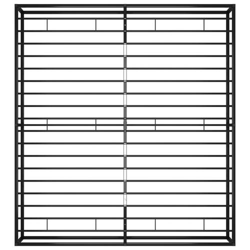 Sengestel 200x200 cm metal sort