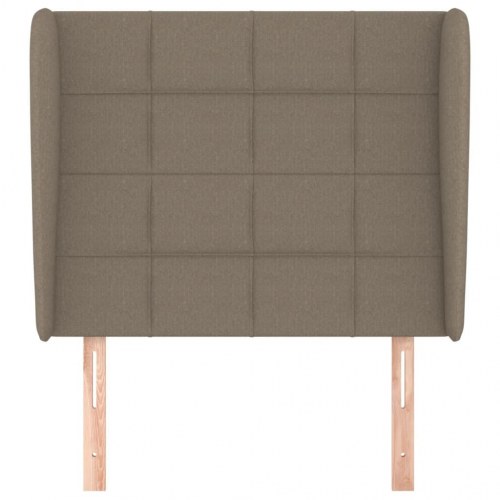 Sengegavl med kanter 103 x 23 x 118/128 cm - gråbrun