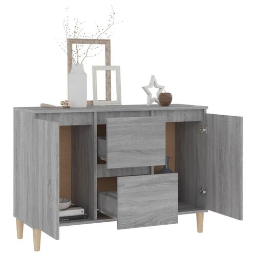 Skænk 101x35x70 cm konstrueret træ grå sonoma-eg