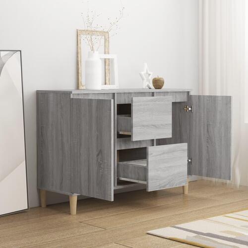 Skænk 101x35x70 cm konstrueret træ grå sonoma-eg