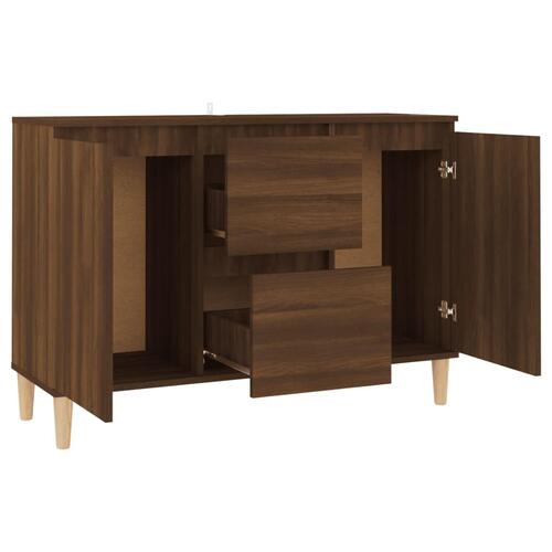 Skænk 101x35x70 cm konstrueret træ brun egetræsfarve