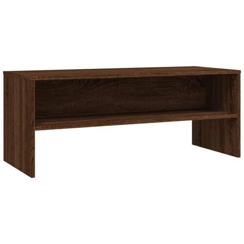 Tv-bord 100x40x40 cm konstrueret træ brun egetræsfarve