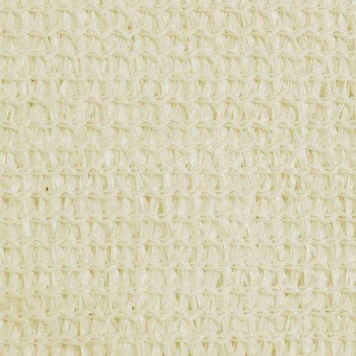 Solsejl HDPE trekantet 5x5x5 m creme