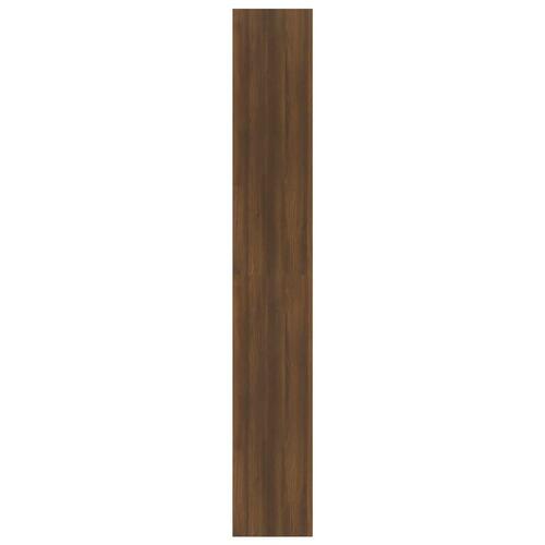 Bogreol/rumdeler 80x30x198 cm konstrueret træ brun eg
