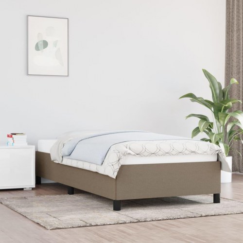 Sengeramme uden madras 90×190 cm i stof - gråbrun