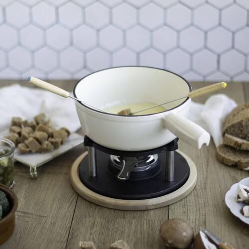 Livoo traditionelt fonduesæt 2,6 l hvid