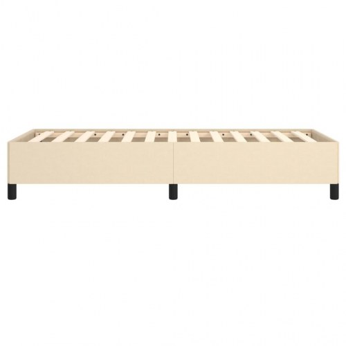 Sengeramme uden madras 90x190 cm - stof, cremefarvet