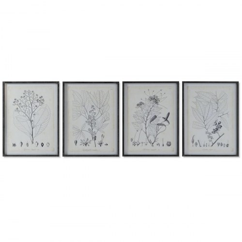 Malerier - moderne botaniske planter, 45 × 2,5 × 60 cm (sæt af 4)