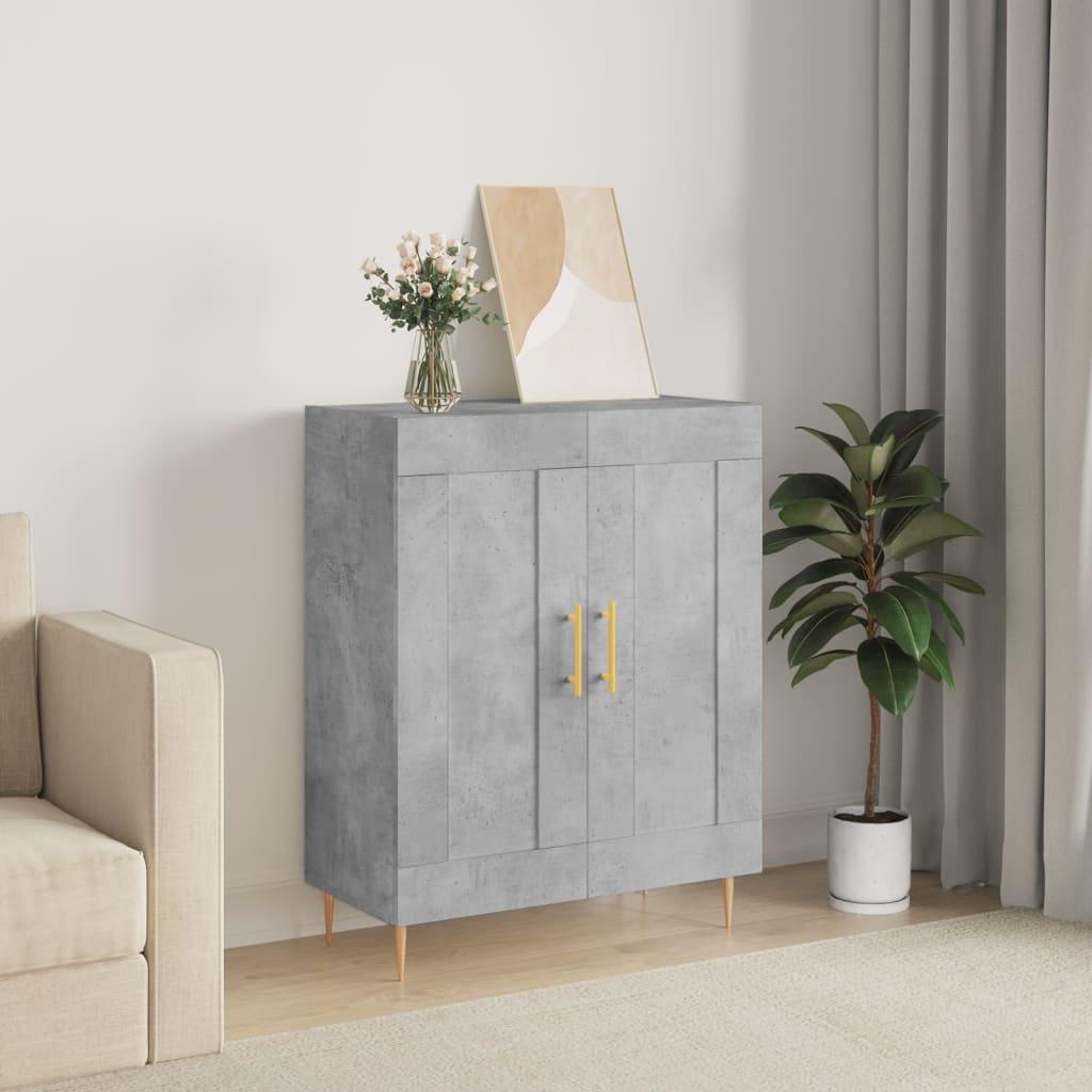 Skænk i konstrueret træ - 69,5 × 34 × 90 cm, betongrå