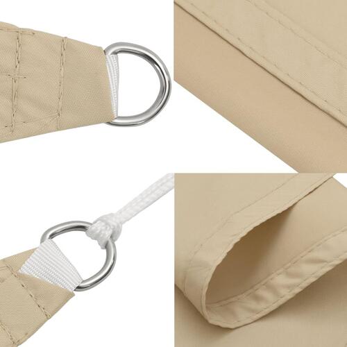 Solsejl Oxfordstof firkantet 3,6 x 3,6 m beige