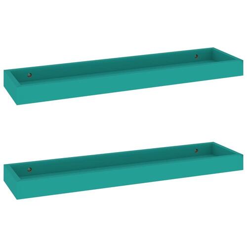 Svævehylder 2 stk. 60x15x4 cm MDF blå