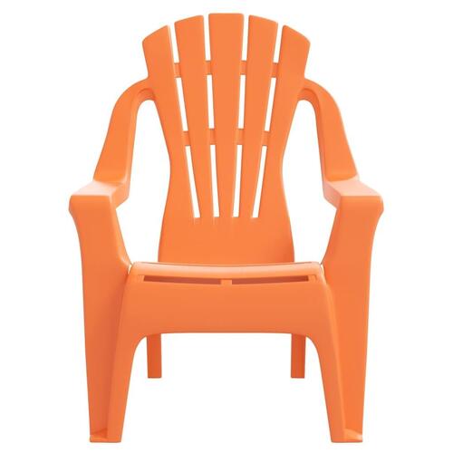 Havestole til børn 2 stk. 37x34x44 cm PP trælook orange