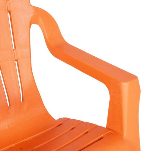 Havestole til børn 2 stk. 37x34x44 cm PP trælook orange