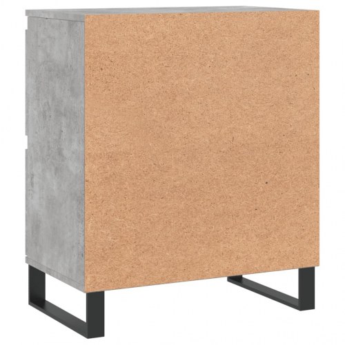 Skænk 60×35×70 cm i konstrueret træ - betongrå med jernben