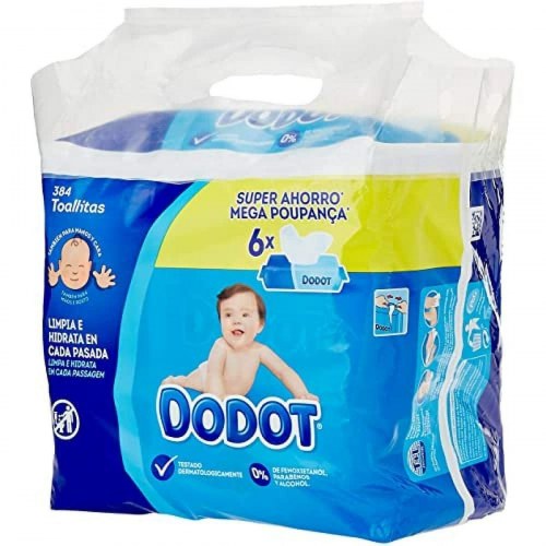 Vådservietter til baby Dodot - pakke med 384 stk.