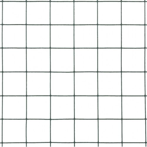 Hønsenet stål med PVC-belægning 10 × 1,5 m - grøn
