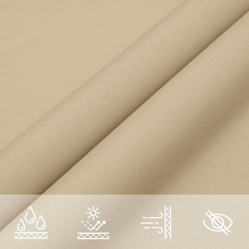 Solsejl i oxfordstof 2 × 4 m rektangulær - beige