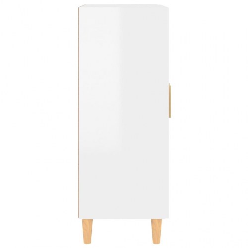 Skænk 69,5x34x90 cm konstrueret træ hvid højglans