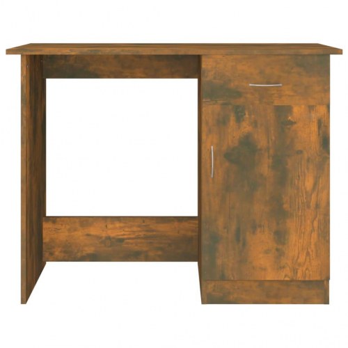 Skrivebord 100×50×76 cm i konstrueret træ - røget egetræsfarve