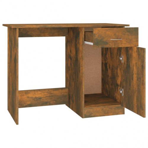 Skrivebord 100×50×76 cm i konstrueret træ - røget egetræsfarve