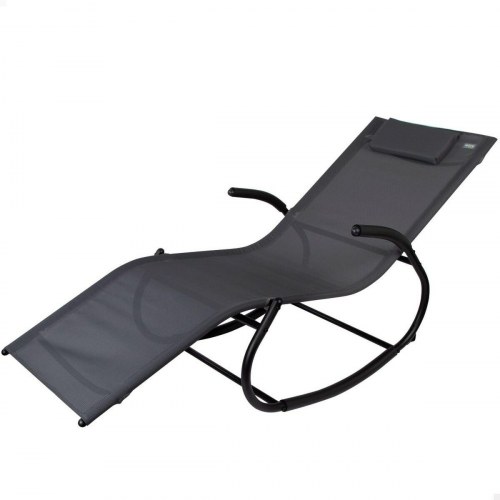 Solstol Aktive - Ležalnik, 172 × 75 × 53 cm, sort