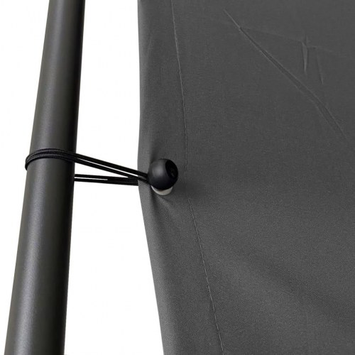 Pavillon 4x4 m 180 g/m² stof og stål antracitgrå