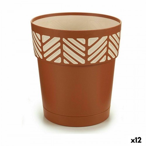 Stefanplast Orfeo selvvandende krukke - terrakotta/plast, 15 × 15 × 15 cm (12 stk.)