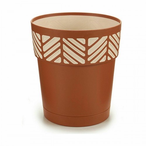 Stefanplast Orfeo selvvandende krukke - terrakotta/plast, 15 × 15 × 15 cm (12 stk.)