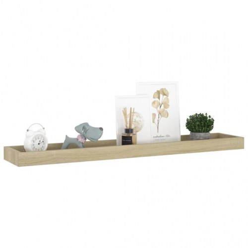 Svævehylder 2 stk. 80x15x4 cm MDF egetræsfarvet