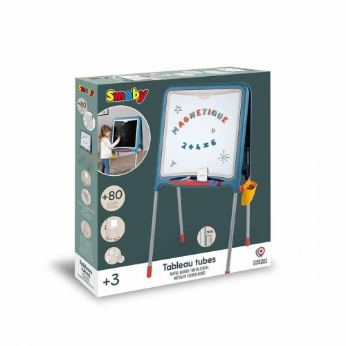 Legetavle dobbelt-sidet Smoby - magnettavle, foldbar, 80 dele (105 × 49 × 52 cm)