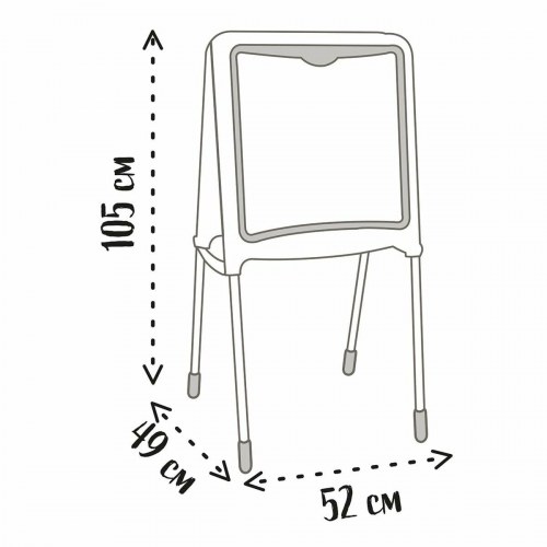 Legetavle dobbelt-sidet Smoby - magnettavle, foldbar, 80 dele (105 × 49 × 52 cm)