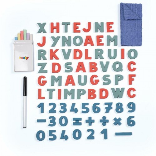 Legetavle dobbelt-sidet Smoby - magnettavle, foldbar, 80 dele (105 × 49 × 52 cm)