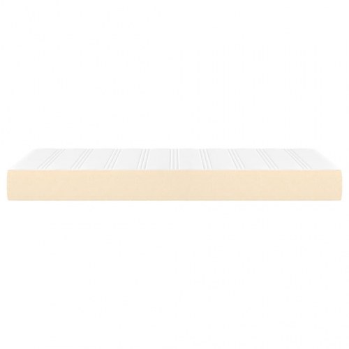 Springmadras med pocketfjedre - medium 90×190×20 cm, cremefarvet