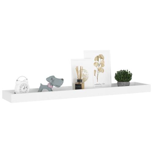 Svævehylder 2 stk. 80x15x4 cm MDF egetræsfarvet og hvid