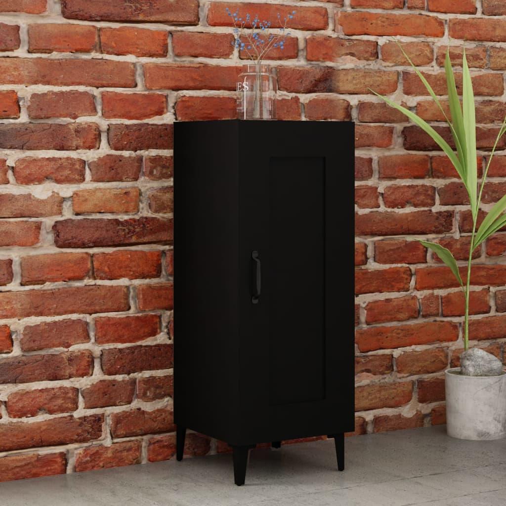 vidaXL skænk 34,5x34x90 cm konstrueret træ sort