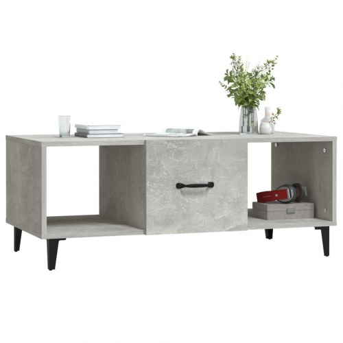Sofabord med opbevaring 102x50x40 cm - konstrueret træ, betongrå