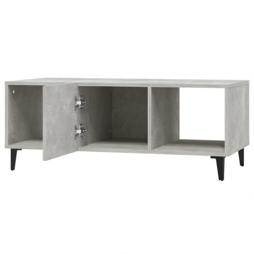Sofabord med opbevaring 102x50x40 cm - konstrueret træ, betongrå