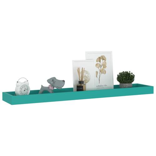 Svævehylder 2 stk. 80x15x4 cm MDF blå