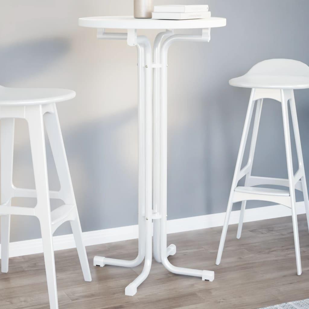 Spisebord Ø60x110 Cm Konstrueret Træ Og Stål Hvid