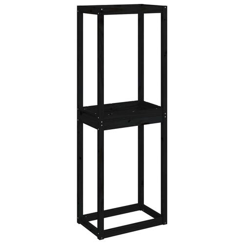 Dækreol 63x40x180 cm massivt fyrretræ sort