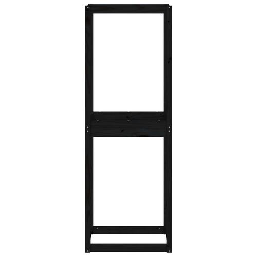 Dækreol 63x40x180 cm massivt fyrretræ sort