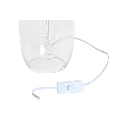Bordlampe Krystal Gennemsigtig Hvid Lysegrå 30 x 30 x 54 cm (2 enheder)