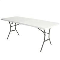 Sammenklappeligt bord Lifetime Hvid 185 x 74 x 76 cm Stål Plastik
