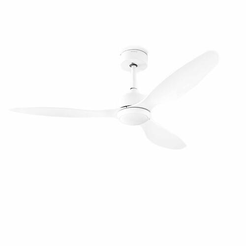 Loftsventilator med LED-lys og 3 ABS-vinger Flaled Hvid 36 W 52" Ø132 cm
